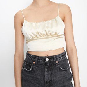 Zara Satin Crop Top